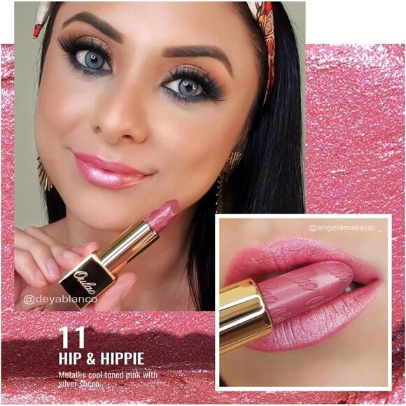 Oulac Metallic Pink Lipstick for  Women 4.3 g/0.15 oz (Hip & Hippie(11)) - Picture 2 of 8
